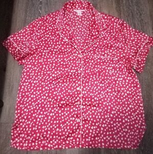 NWOT: VICTORIAS SECRET; Y2K VINTAGE HEARTS PJ TOP ONLY (org  part of 2 pc set).